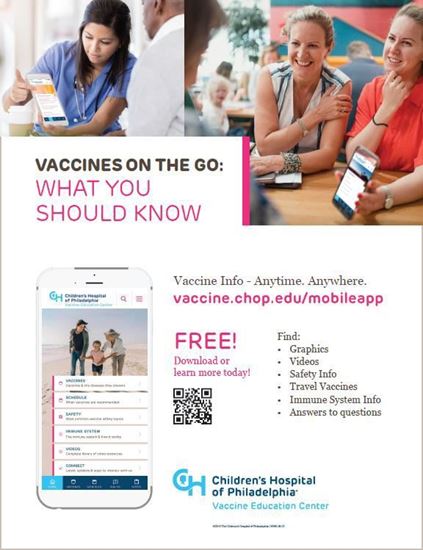 vaccines on the go informational poster